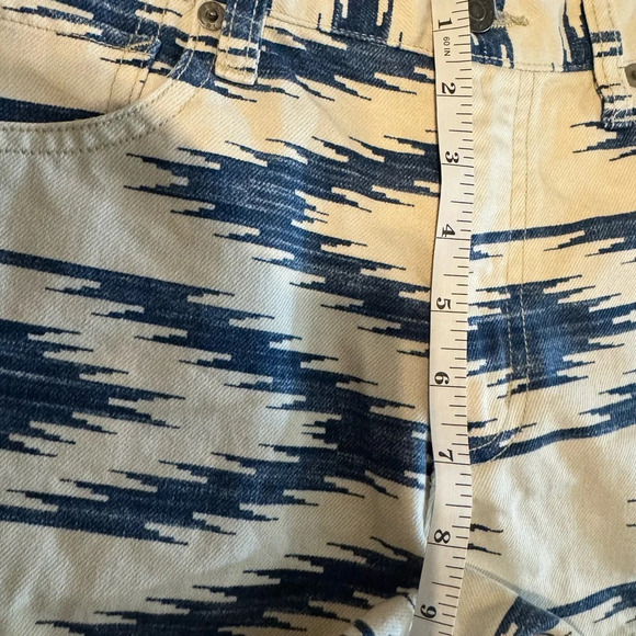 Denim & Supply Ralph Lauren Women's Southwestern Aztec Shorts BlueWhite Size 28 - Picture 6 of 11